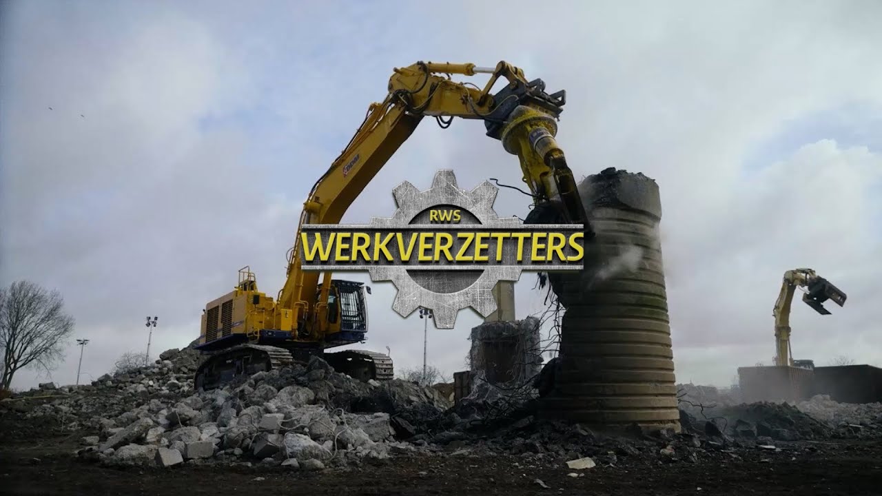 Resten Lekbrug Vianen slopen door sloopkraan | Werkverzetters | #1