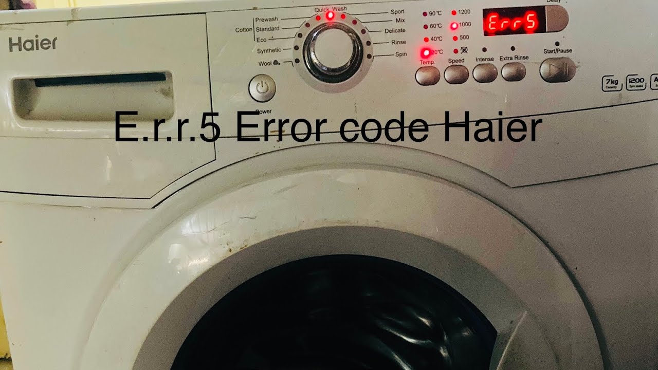 Haier  (E.r.r.5)  ( E.r.r.8) (E.r.r.1) fully automatic washing machine Error Code
