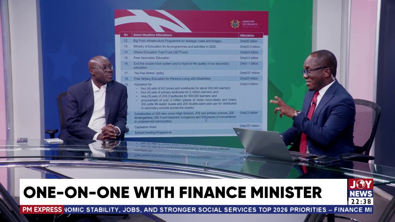 Exclusive: Finance Minister, Ato Forson, breaks down 2026 budget with Evans Mensah | PM Express 