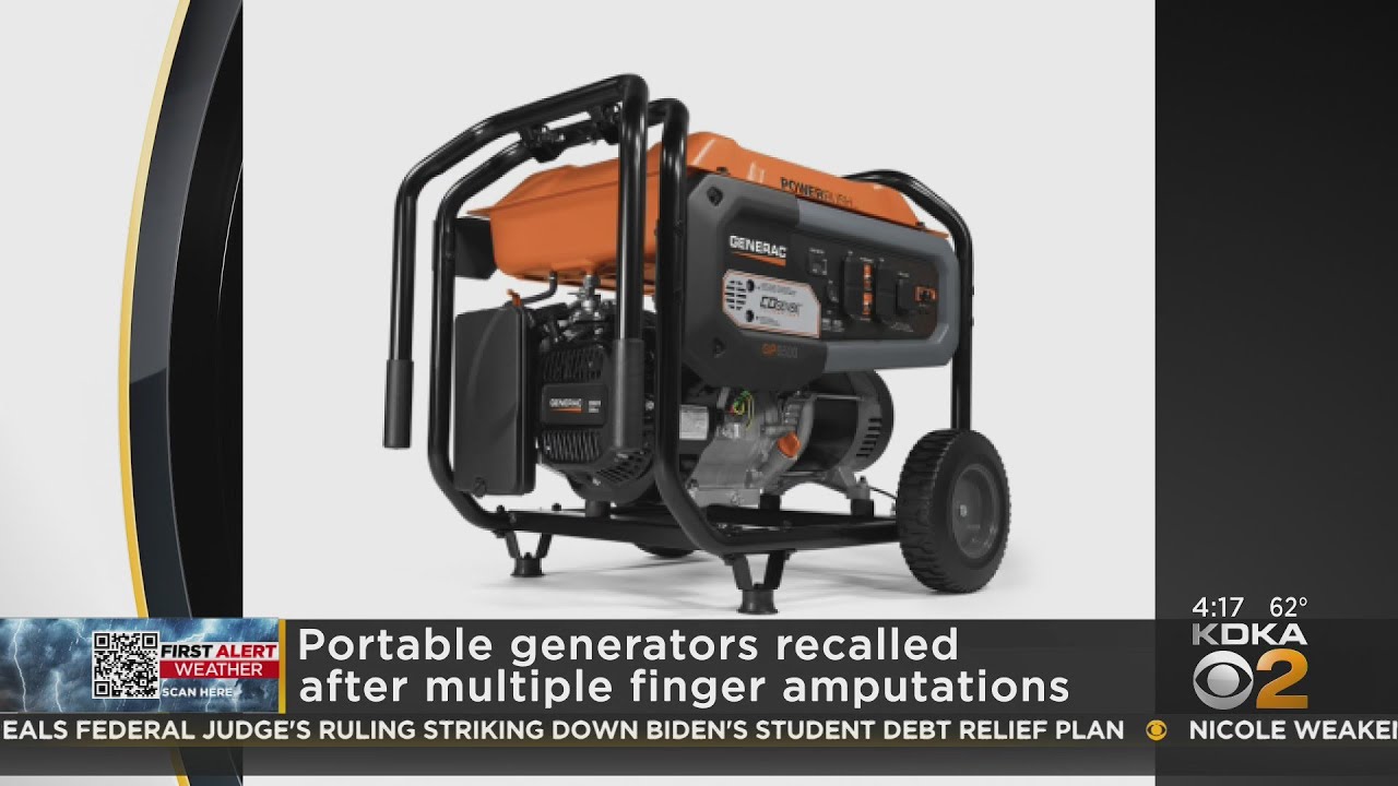 Portable generators recalled after reported finger amputations
