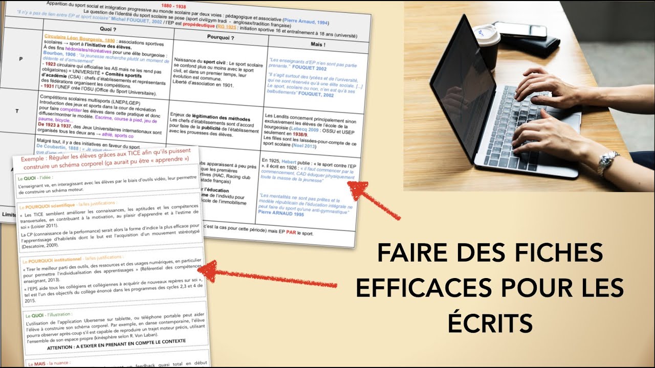 CAPEPS : COMMENT FAIRE DES FICHES ÉCRITS UTILES ?