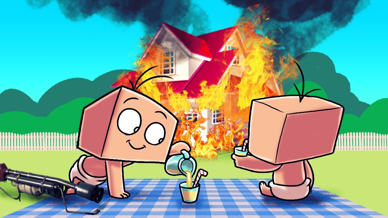 Minecraft | Who's Your Daddy Family? PSYCHO BABY ATTACKS! (Baby Burns House Down)