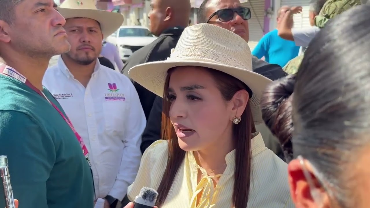 La Presidenta de Uruapan, Grecia Quiroz, afirmó que esperan la visita de Omar García Harfuch.