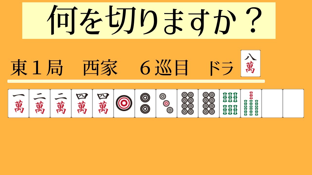 麻雀力を鍛えられる何切る問題５問