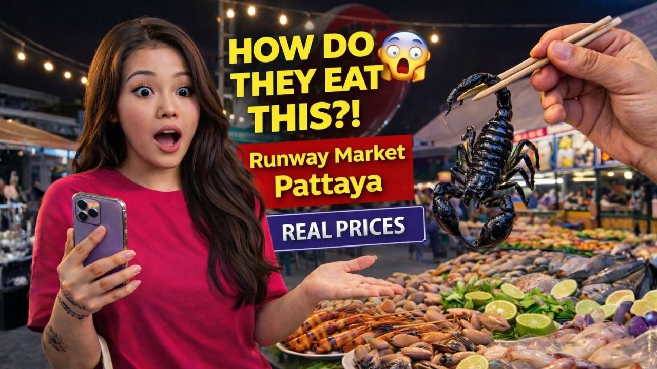 PATTAYA NIGHT MARKET PRICES 🇹🇭 Runway Market Street Food Tour 2026. Thailand | Cheap or Overhyped?