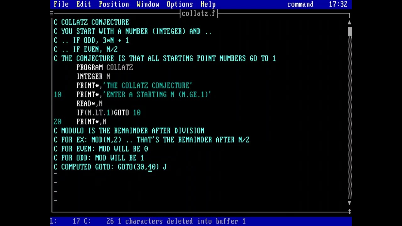 Computed GOTO in FORTRAN 77