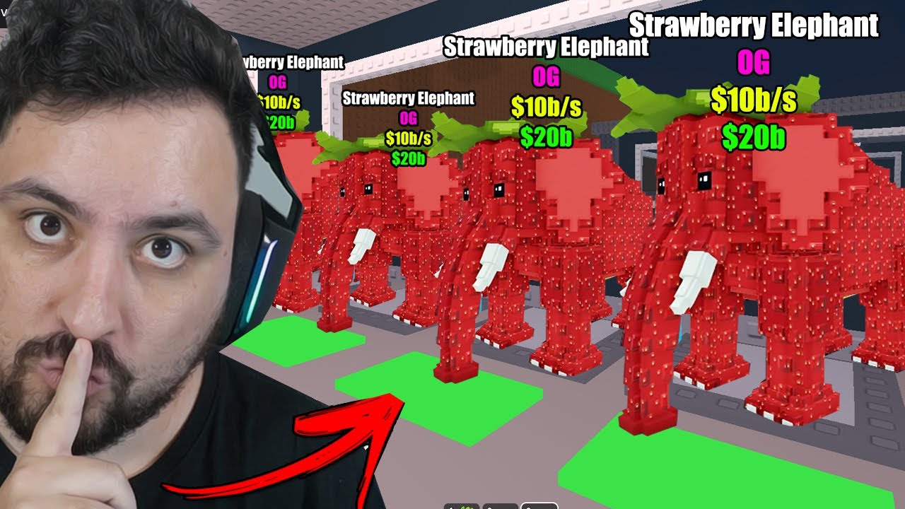 EU PEGUEI VÁRIOS *ELEFANTE MORANGO OG* para MINHA BASE no ROUBE UM BRAINROT...(Nova Atualização)