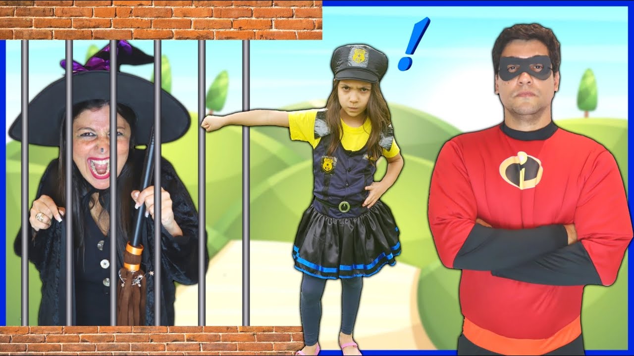 ANNY Finge Brincar de Ser POLICIAL e SALVA o INCRÍVEL / ANNY PRETEND PLAY WITH POLICE COSTUME