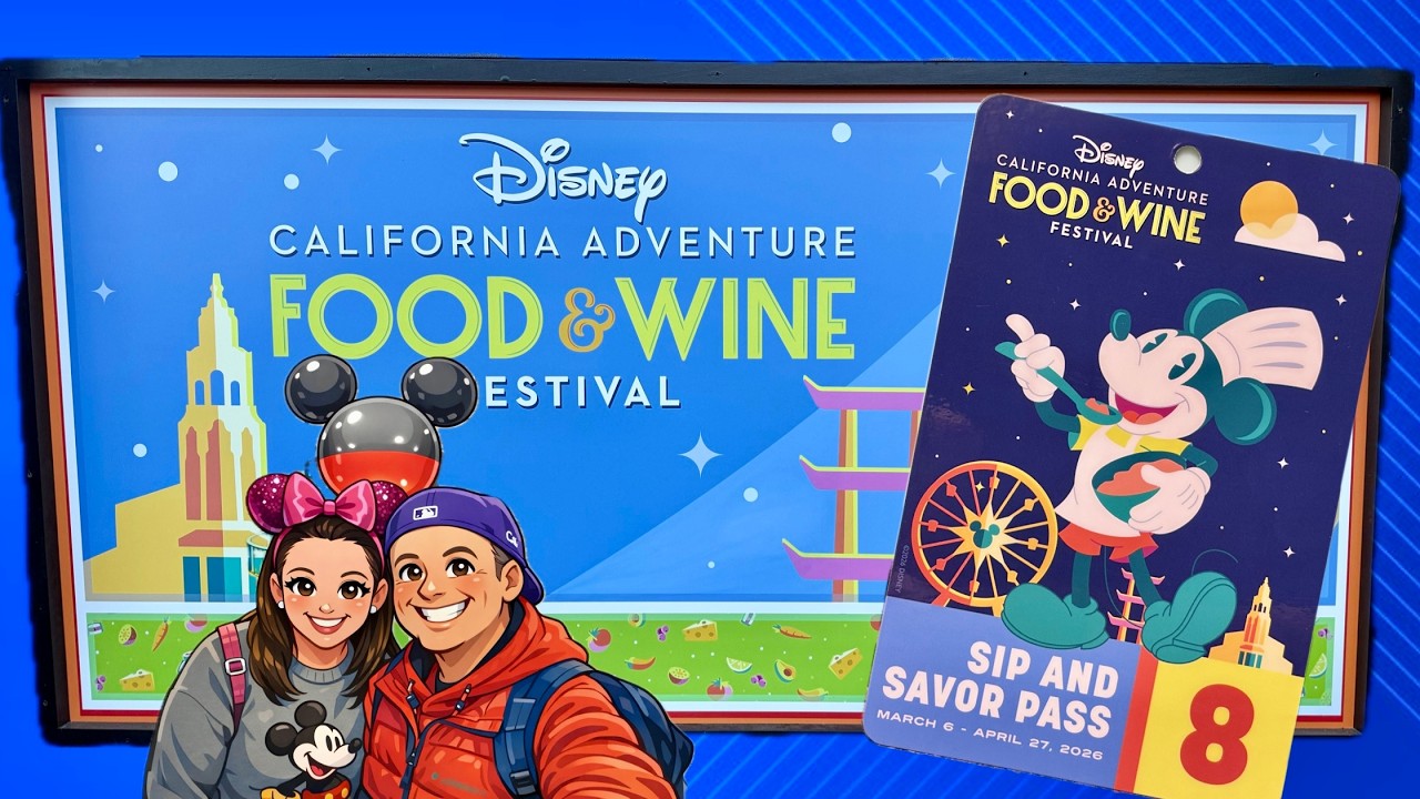Фестиваль еды и вина Disney 2026 — Эми пробует одно блюдо | Толпы людей и время ожидания во время...