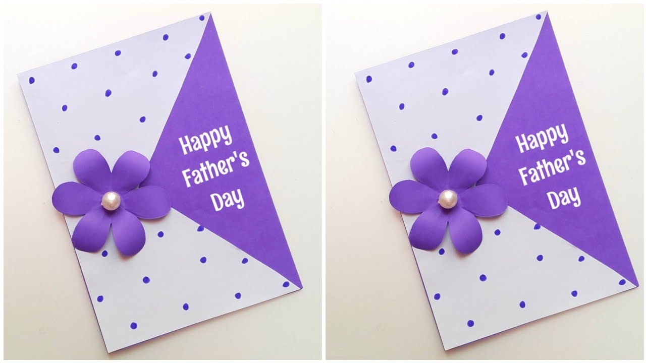 Easy Handmade Father's Day Greeting Card &bull; how to make fathers day card &bull; beautiful fathers day card