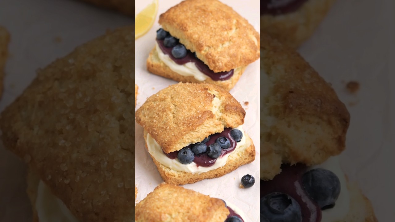 Lemon blueberry shortcakes #lemondessert