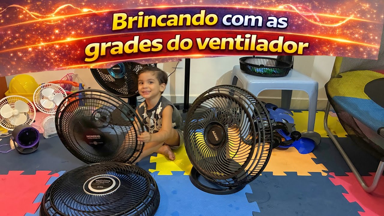Brincadeiras com as grades de ventiladores #brincar #ventilador #helices #ventiladores 