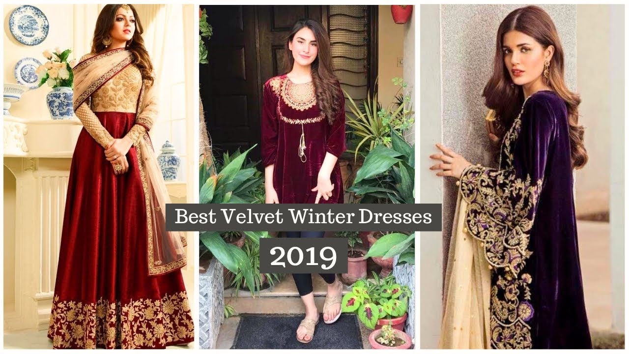 Best Velvet Winter Dresses For Girls 2019
