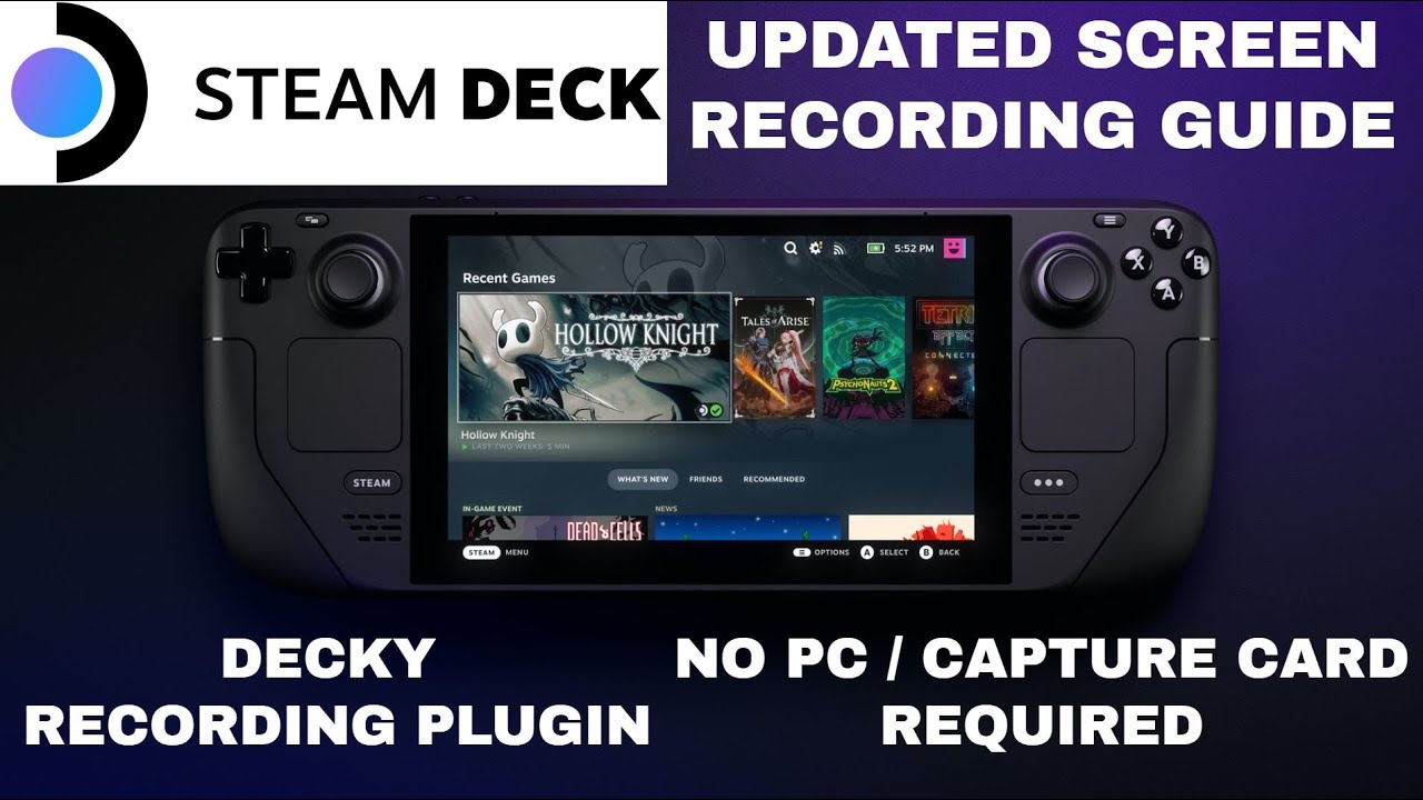 STEAM DECK - How to record gameplay using Decky Recorder Plugin - Install & setup guide -