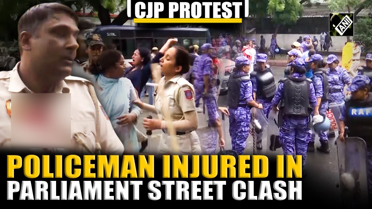 CJP&rsquo;s Protest: Protesters and Delhi Police personnel injured in Parliament Street clashes