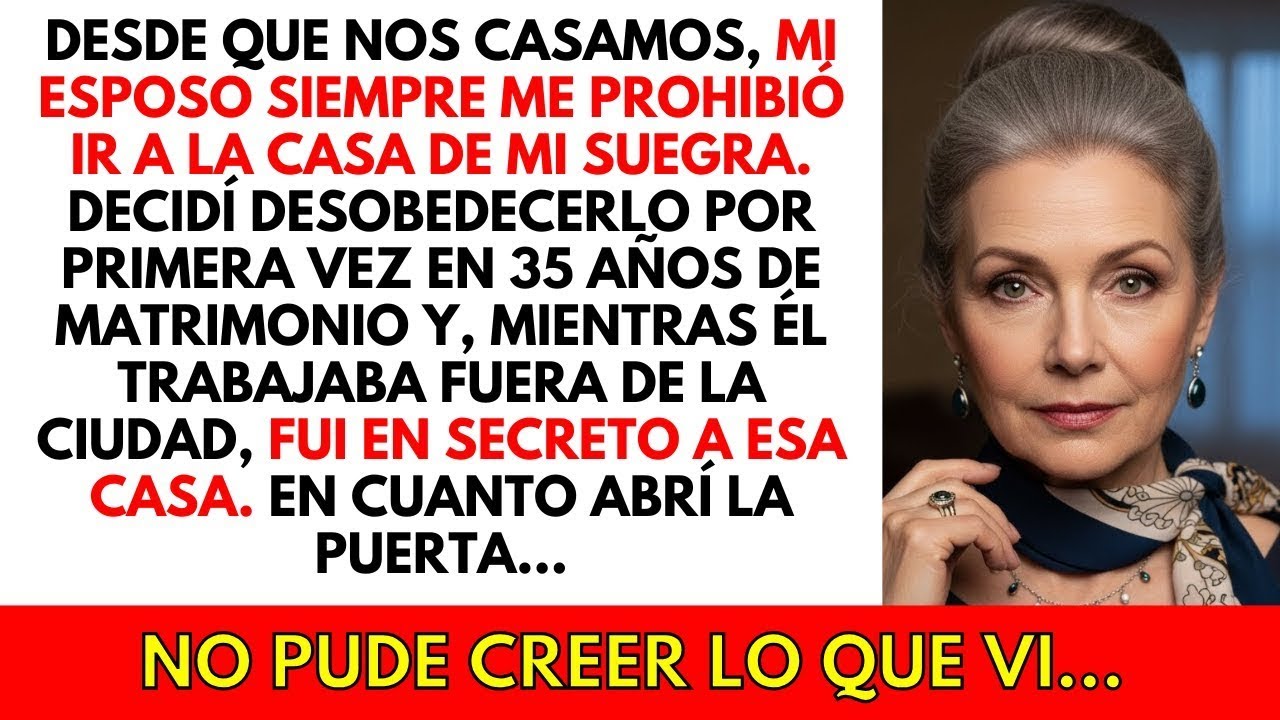 Fui a escondidas a la casa de mi suegra  Cuando abrí la puerta… quedé paralizada con lo que vi
