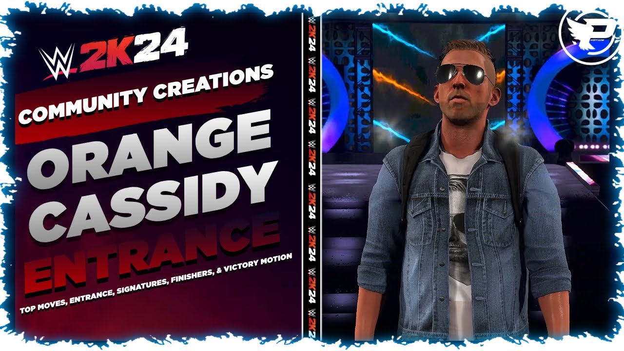 Orange Cassidy WWE 2K24 Entrance, Top Moves, Signatures, Finishers, & Victory Motion