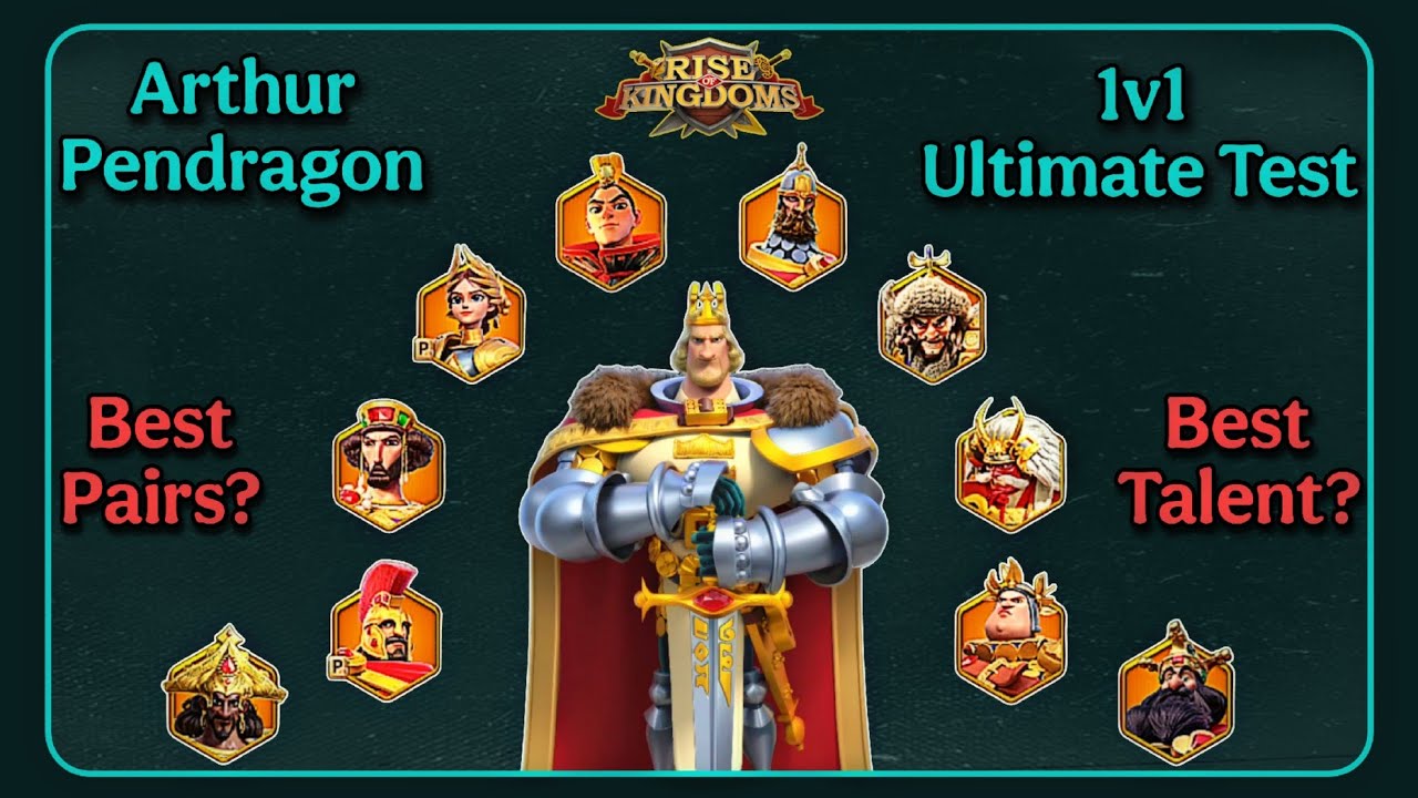 Arthur Pendragon 1v1 Test (Ultimate) - Rise of Kingdoms