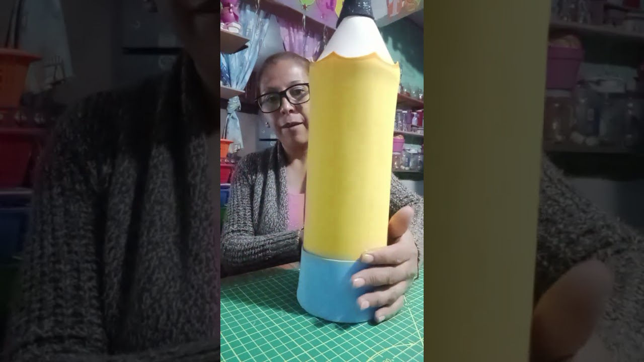 Como hacer un dulcero en forma de lápiz 😍