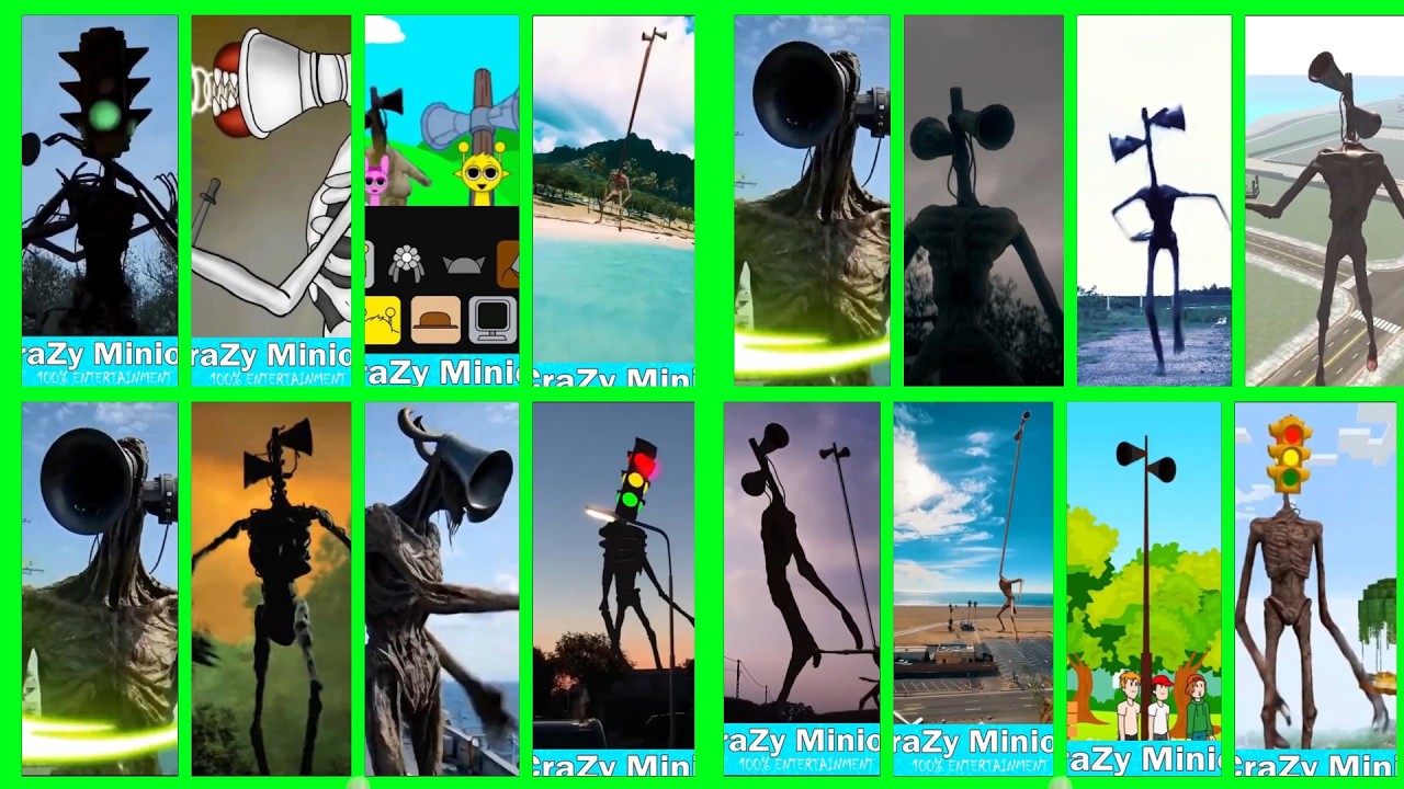 Siren Head Hause Head Megamix MegaBattle-TilesHopEdmRush! #coffindance #sirenhead