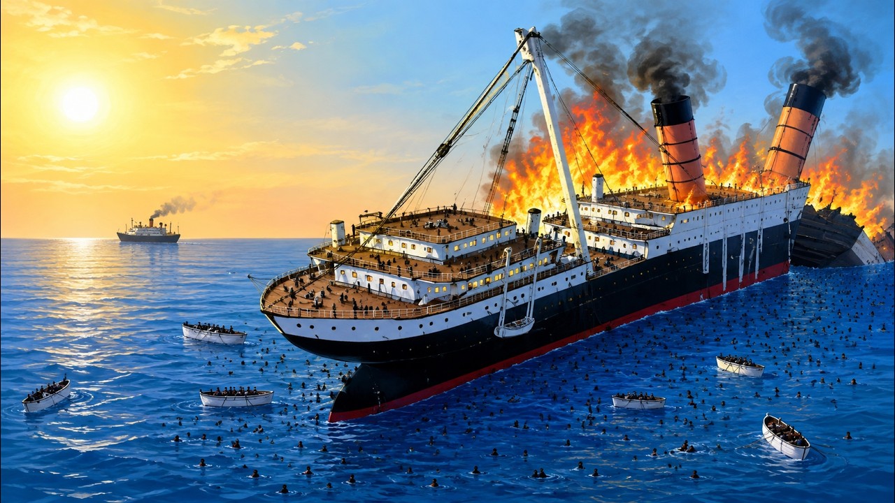 The sinking of SS Titan (fictional ship).