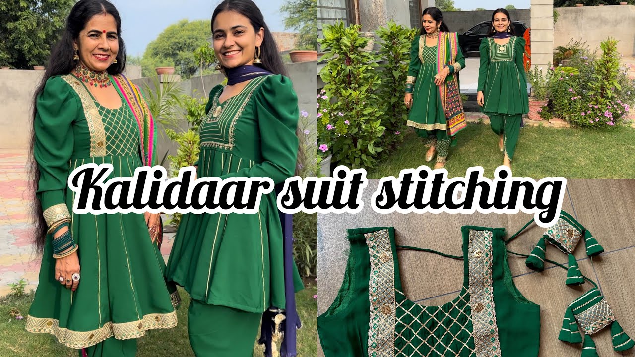 Kalidaar suit stitching 💚 | Anarkali suit