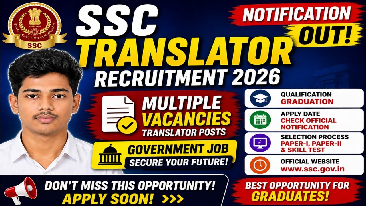 SSC Translator 2026 | SSC JHT Vacancy | SSC New Job | Apply Now 