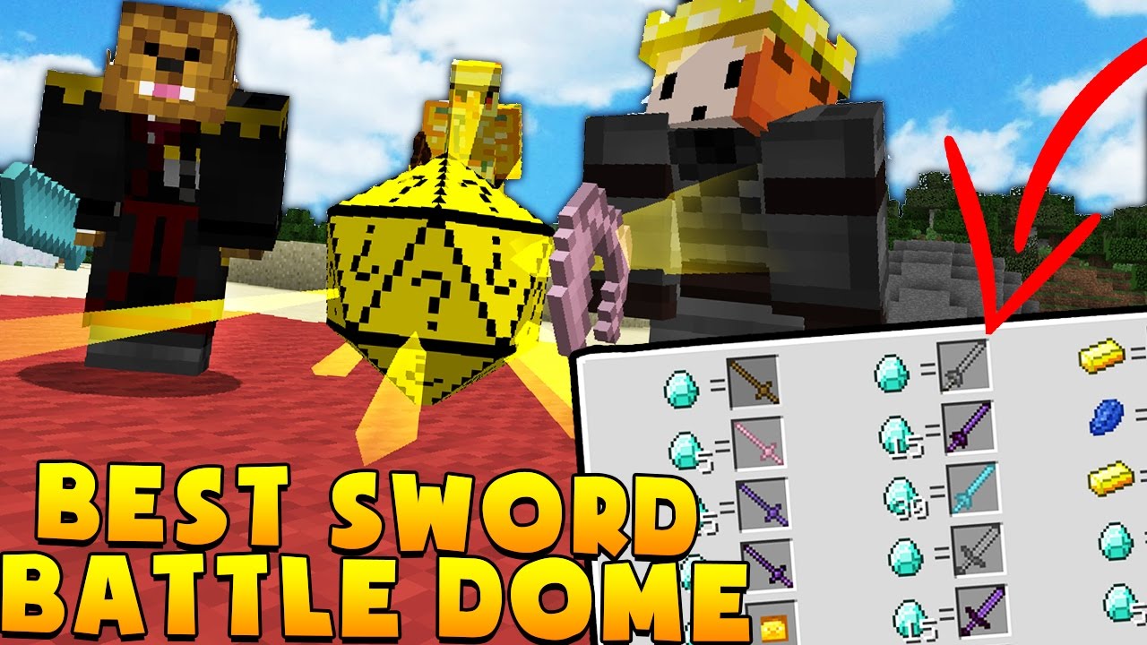 Minecraft STRONGEST SWORD EVER MODDED BATTLEDOME CHALLENGE - Minecraft Mod | JeromeASF