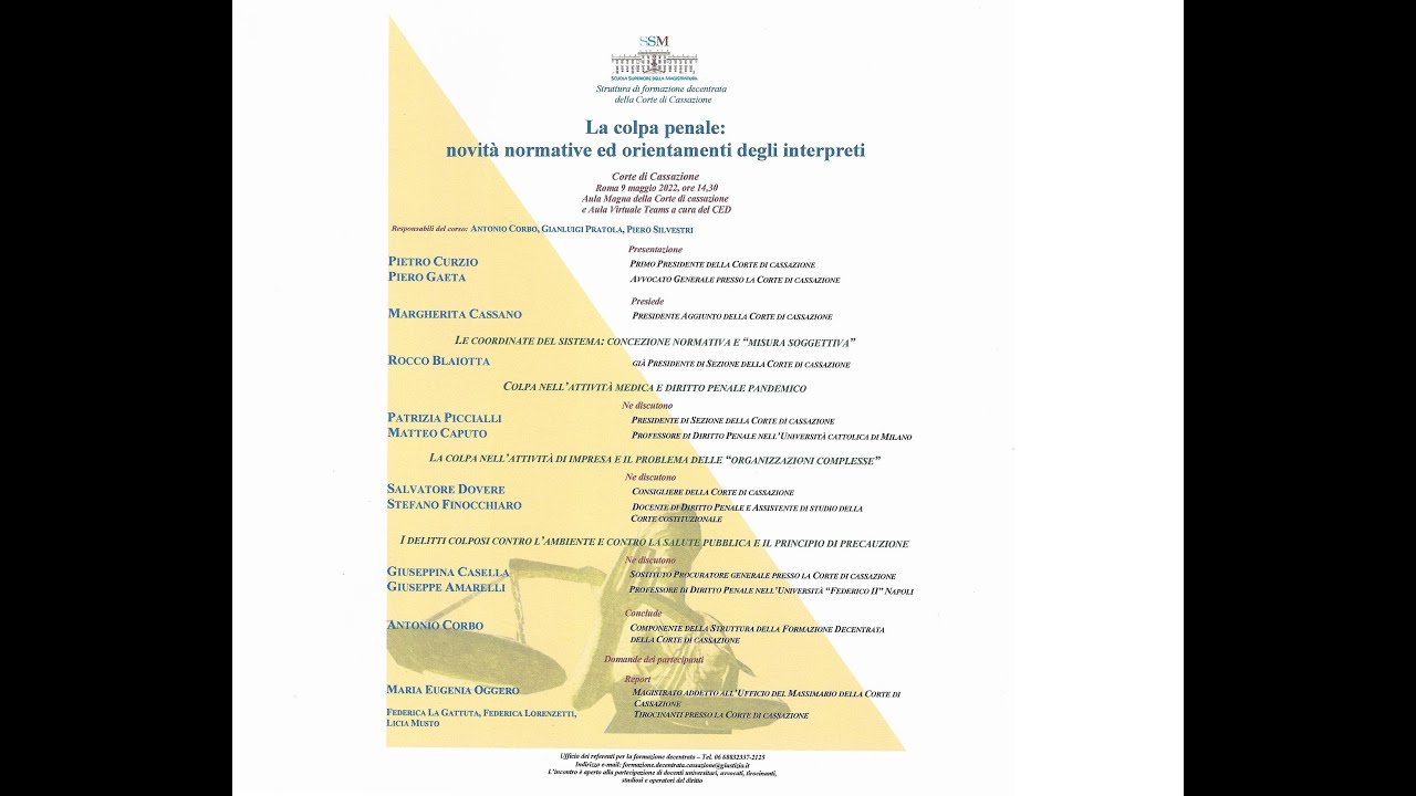 La colpa penale: novità normative ed orientamenti degli interpreti