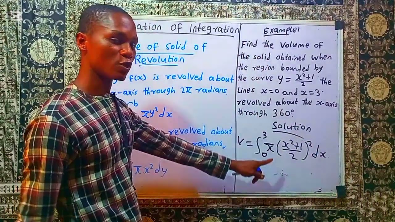 Application of Integration: Volume of Solid of Revolution 