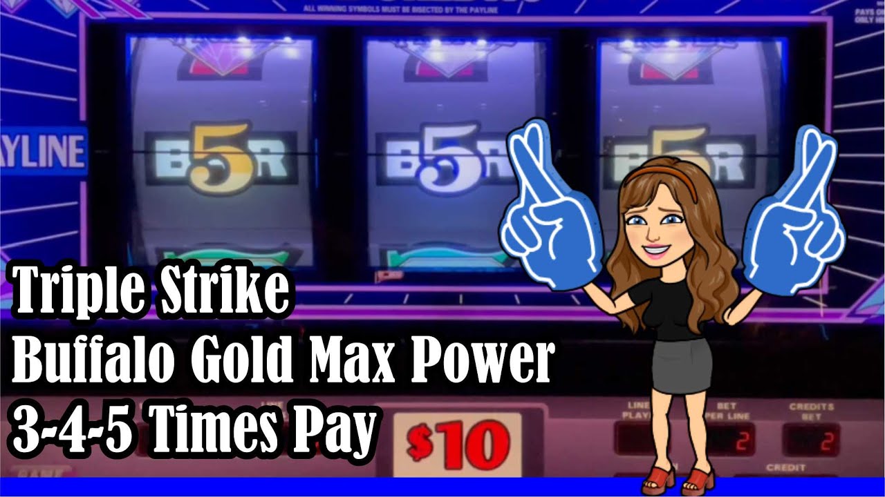 🚨Triple Strike Slot Machine…Are 5 Bars Lucky?! 💰 Plus Buffalo Gold Max Power and 3-4-5 Times Pay!