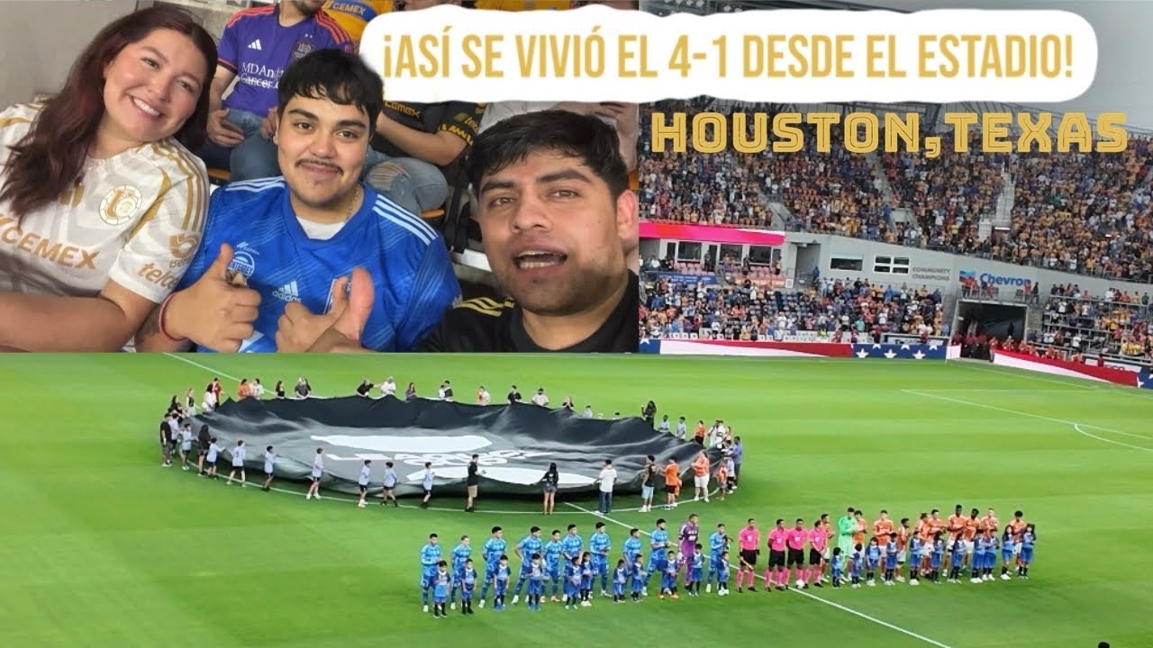 ¡TIGRES GOLEÓ 4-1 al Houston Dynamo y ASÍ SE VIVIÓ en el ESTADIO! 🐯🔥