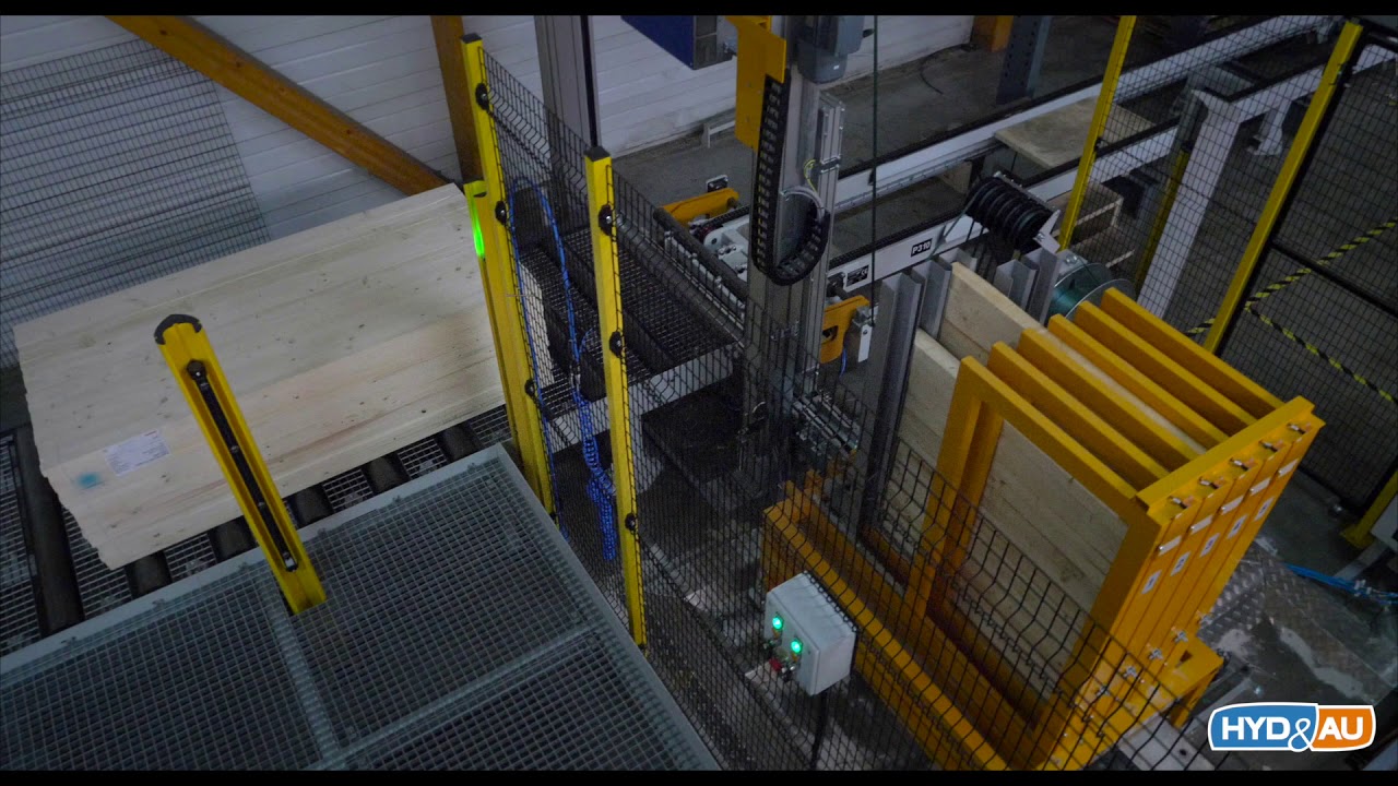 HYD&AU AUTOMATION   |    Ligne de rabotage, mise en botte et cerclage