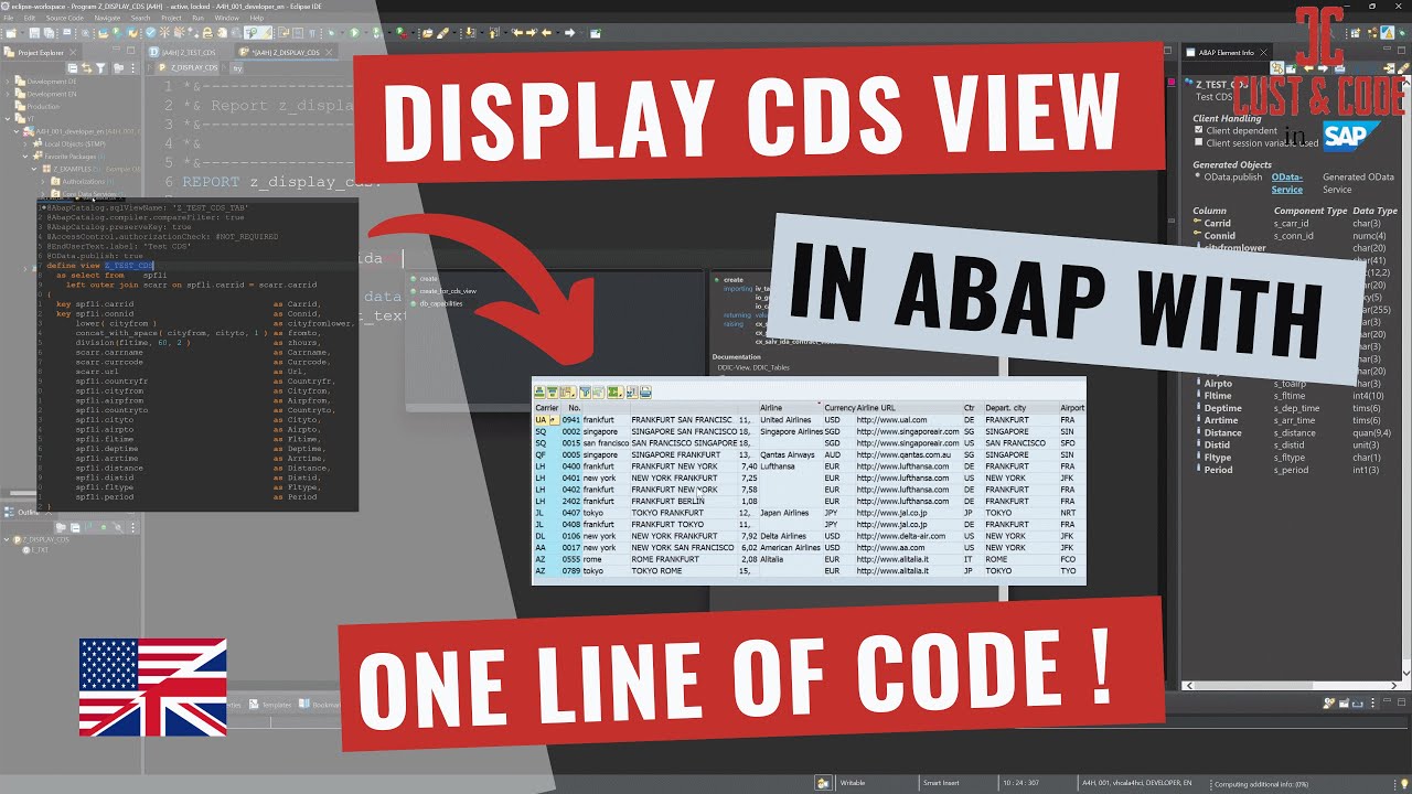Display CDS View in ABAP - with only One Line of Code [english]