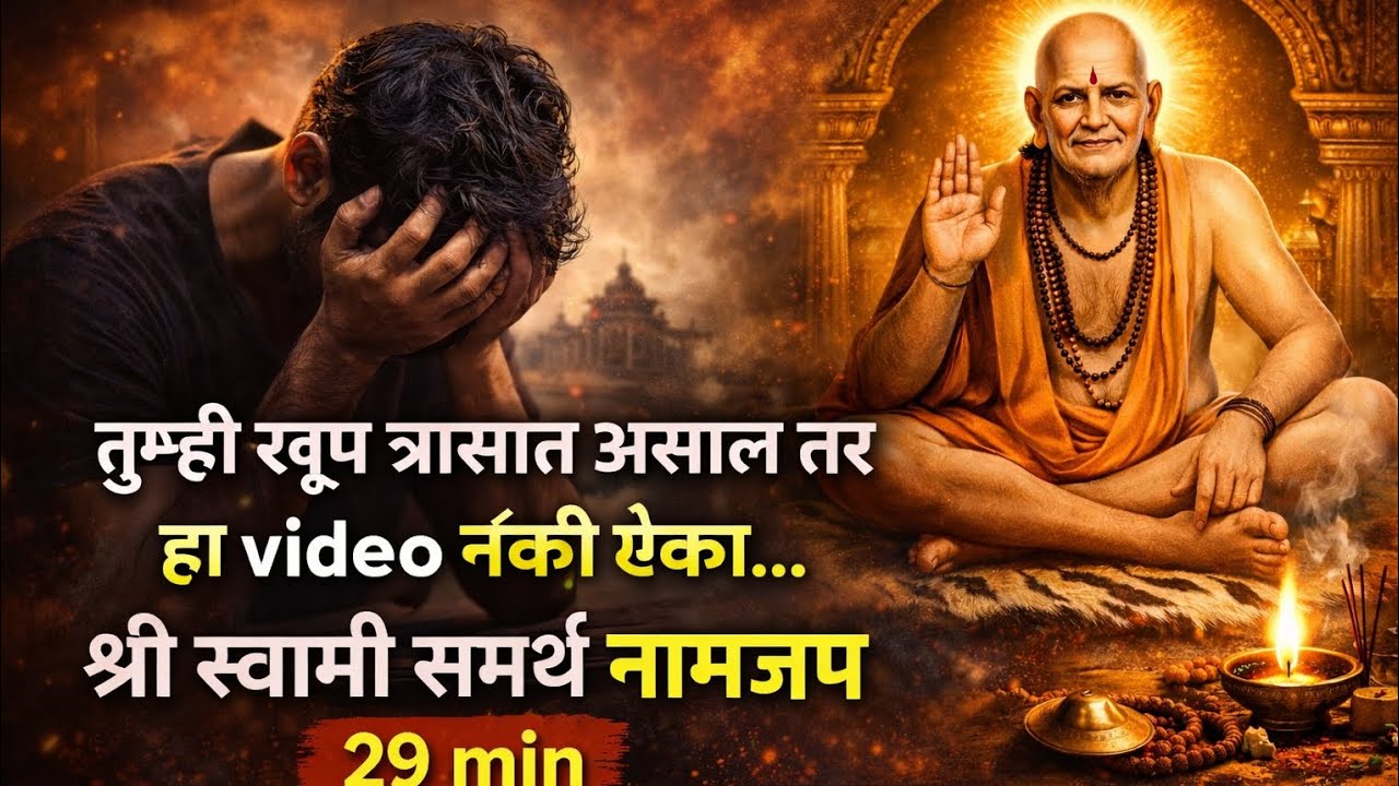 खूप तणाव, चिंता, दुःख आहे? हा स्वामी नामजप ऐका | 29 Min Meditation | श्री स्वामी समर्थ 🪷🙏