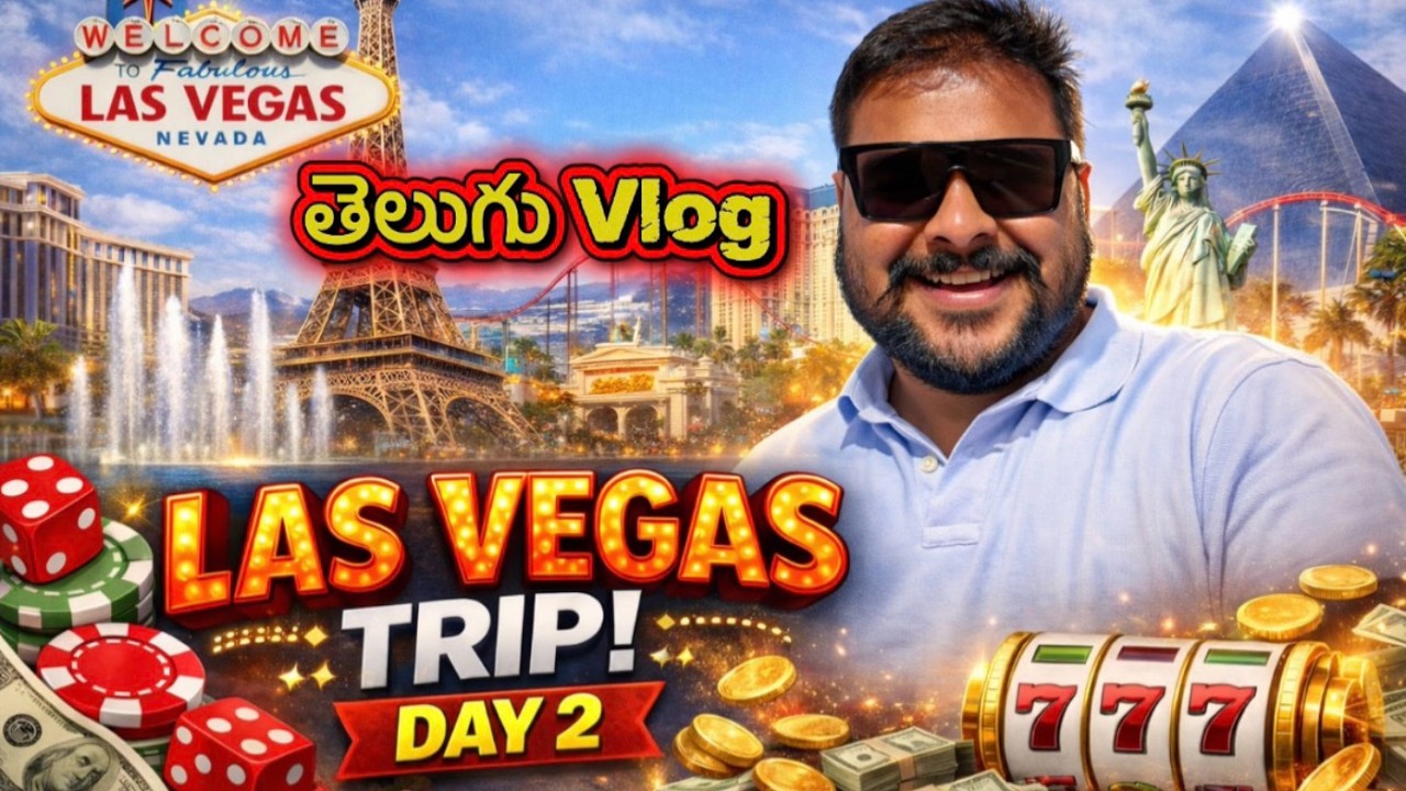LAS VEGAS|COMPLE VIDEO| RAW FOOTAGE. #telugu #teluguusavlogs #fun #trending #vlog #dailyvlog #funny