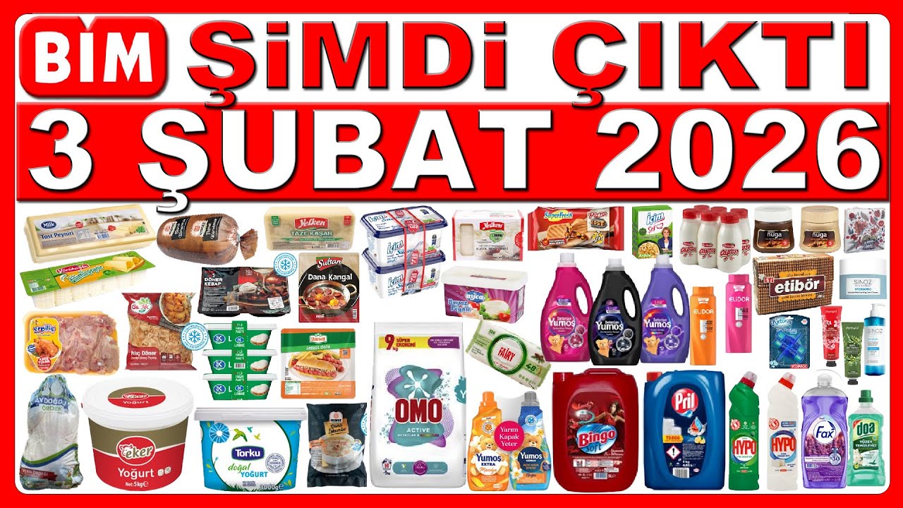 BİM 3 ŞUBAT 2026 | TOZ DETERJAN TEMİZLİK ÜRÜNLERİ | BİM TEMEL GIDA VE KAHVALTILIK | BİM AKTÜEL