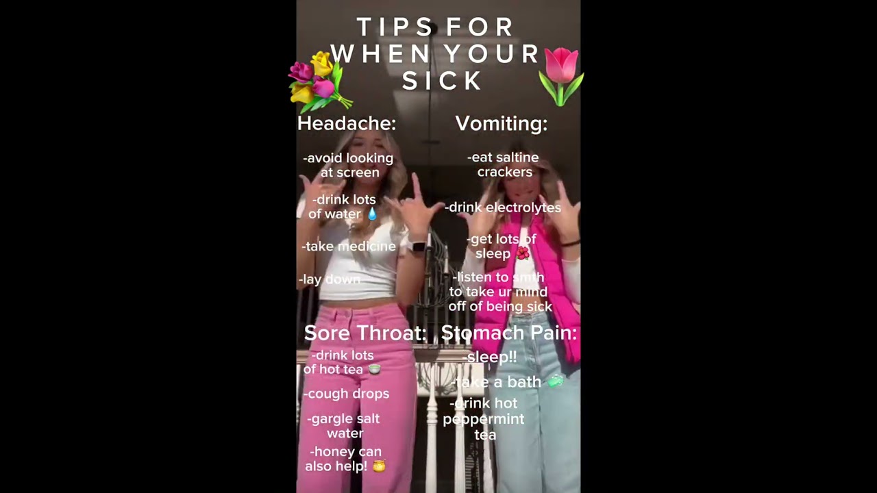 Tips for when your sick!! 💐🌷⚡️
