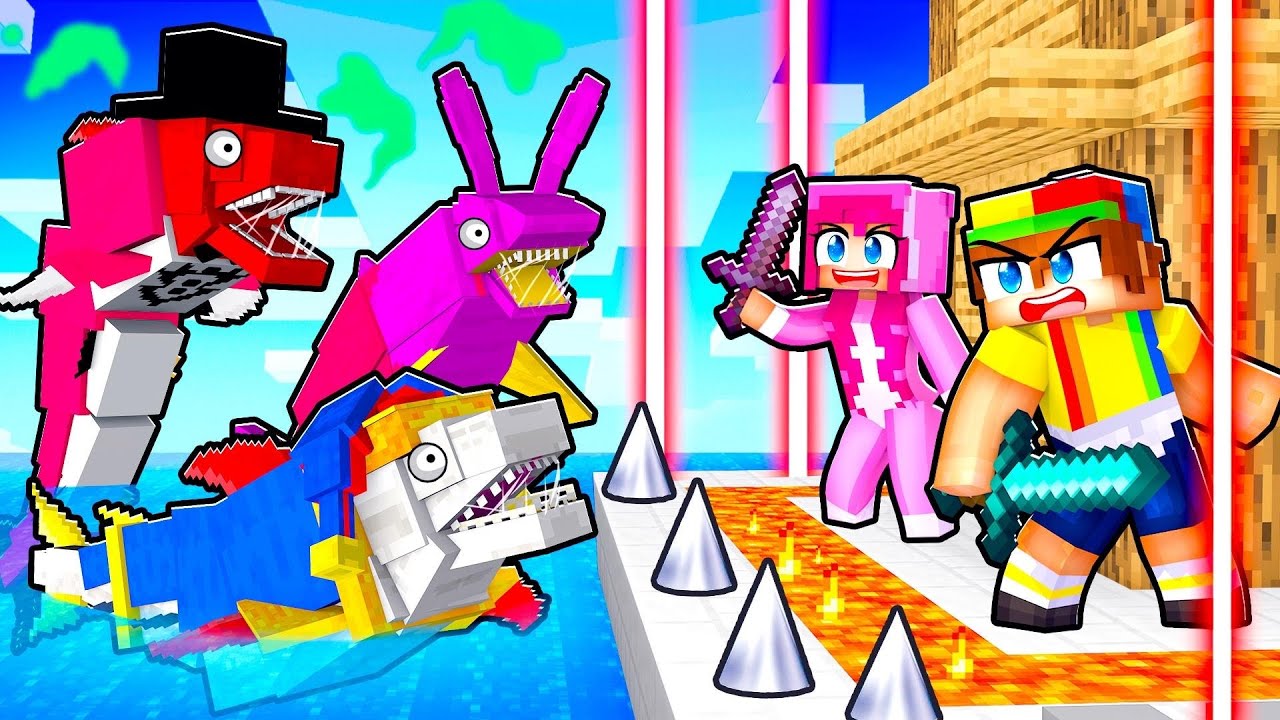 DIGITAL CIRCUS SHARKS vs The Most Secure House In Minecraft!
