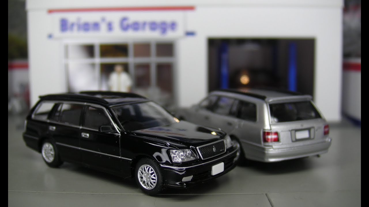 [大皇冠旅行車]TLV NEO LV-N355a,b Toyota Crown Estate Athlete V (黑/銀) 開箱