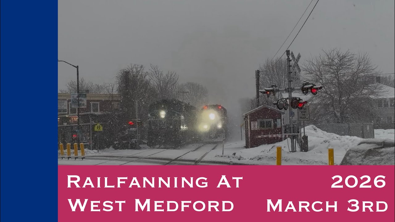 Railfanning At West Medford, March-3-2026