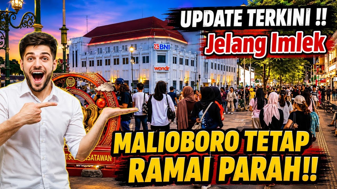 LAUTAN MANUSIA DI MALIOBORO & NOL KILOMETER JOGJA # malioboro#nolkilometerjogja 