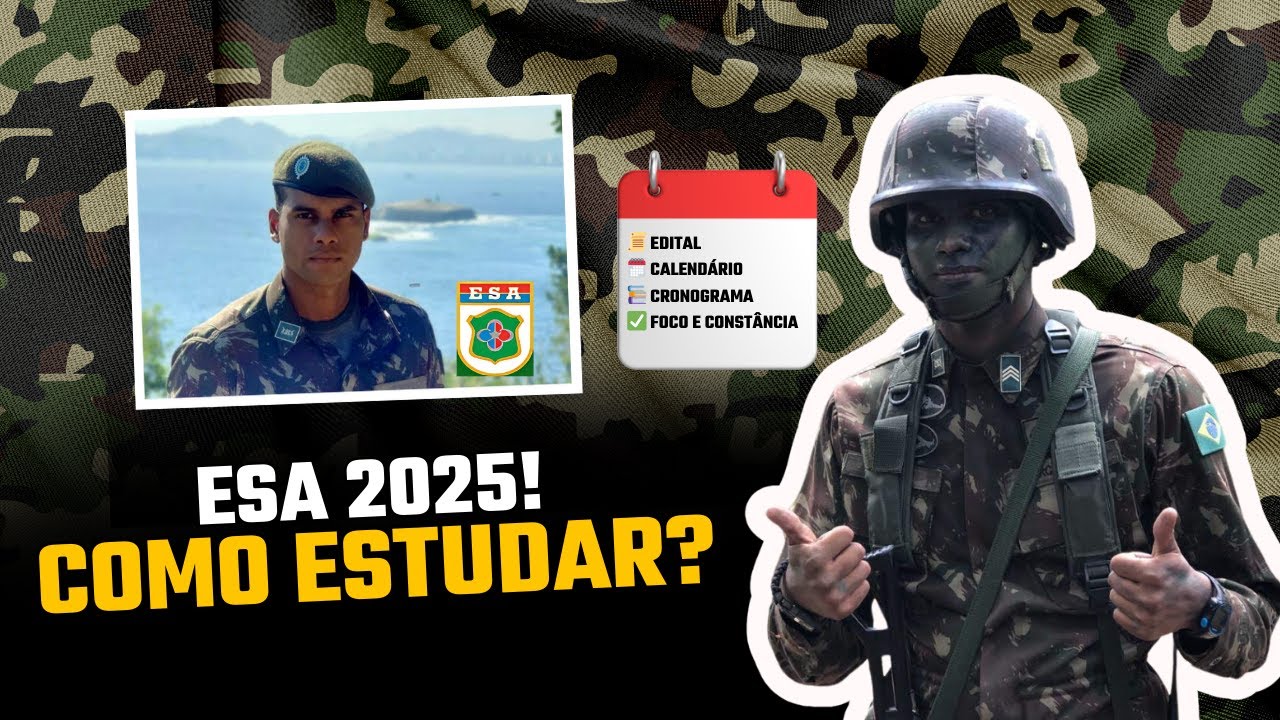 COMO ESTUDAR PRA PROVA DA ESA 2025 - Mesmo começando do zero!