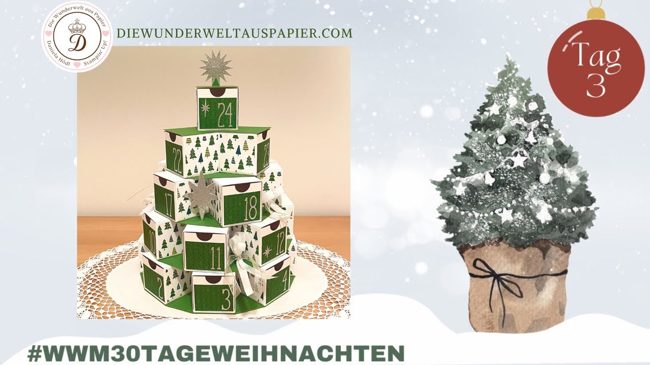 Adventskalender Baum - so geht’s #anleitung #weihnachten #basteln #diy #adventskalender #stampinup