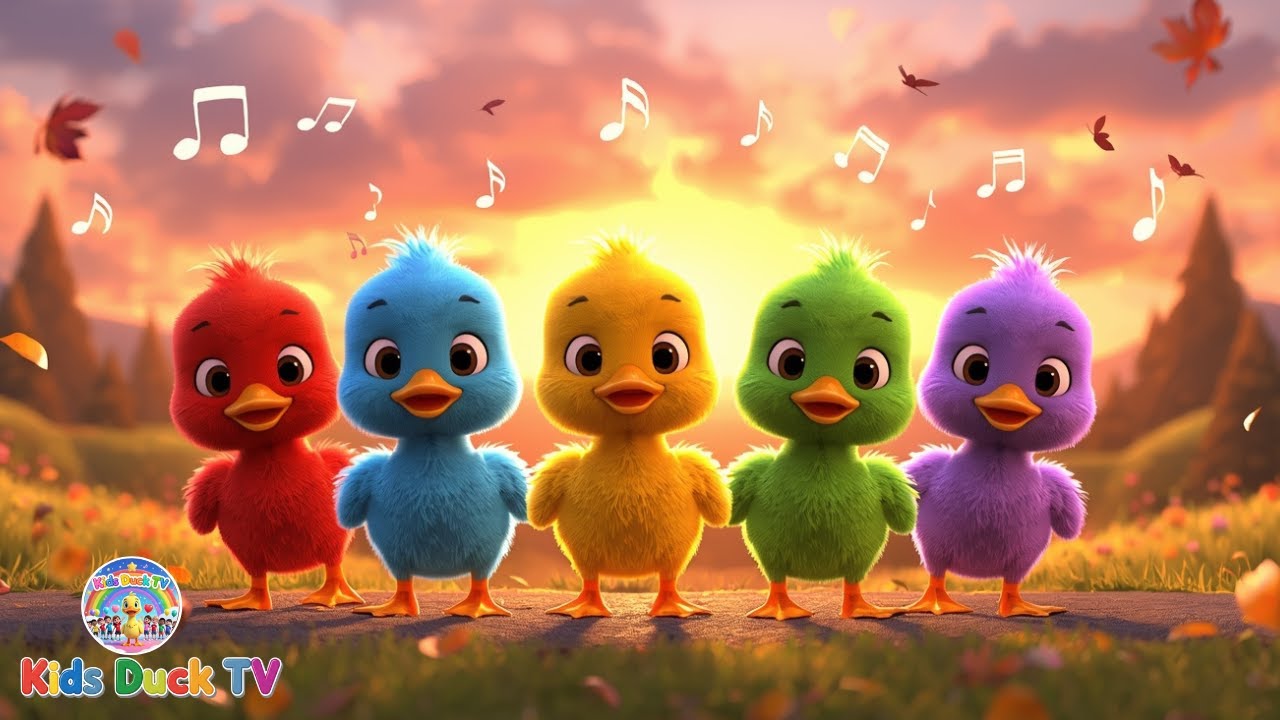 Five Little Ducks’ Sunset Adventure | Bedtime Counting Song | Kids TV