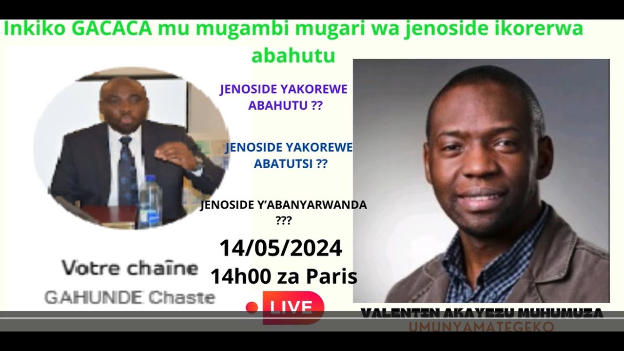 IKIGANIRO: Inkiko-Gacaca muri gahunda yo gucocagura ABAHUTU!