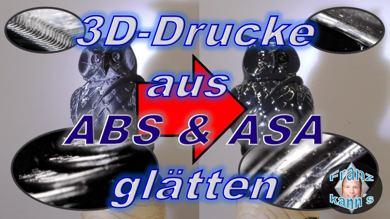 ABS & ASA smoothing - 3D-Drucke glätten und zum glänzen bringen mit Aceton (Vapor Smoothing)