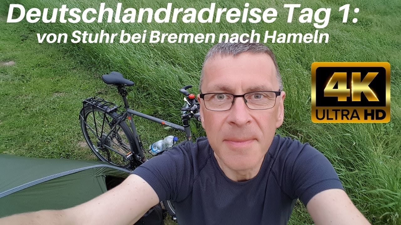 Deutschlandradreise Teil 1 - Von Stuhr bei Bremen nach Hameln | 4K | Luthis Bikechannel