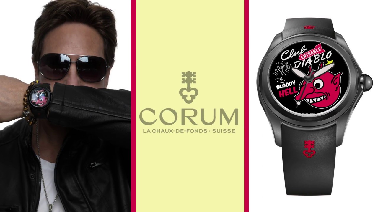 Corum Bubble Watch Collection; Club Diablo watch by Nelson De La Nuez King of Pop Art