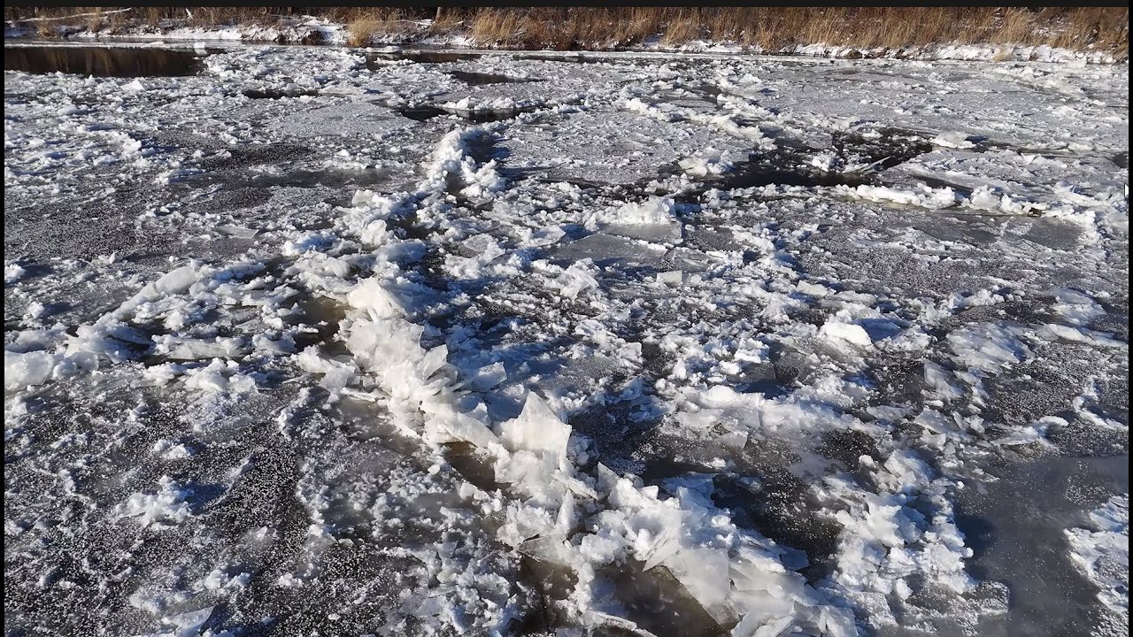 Crusted ice